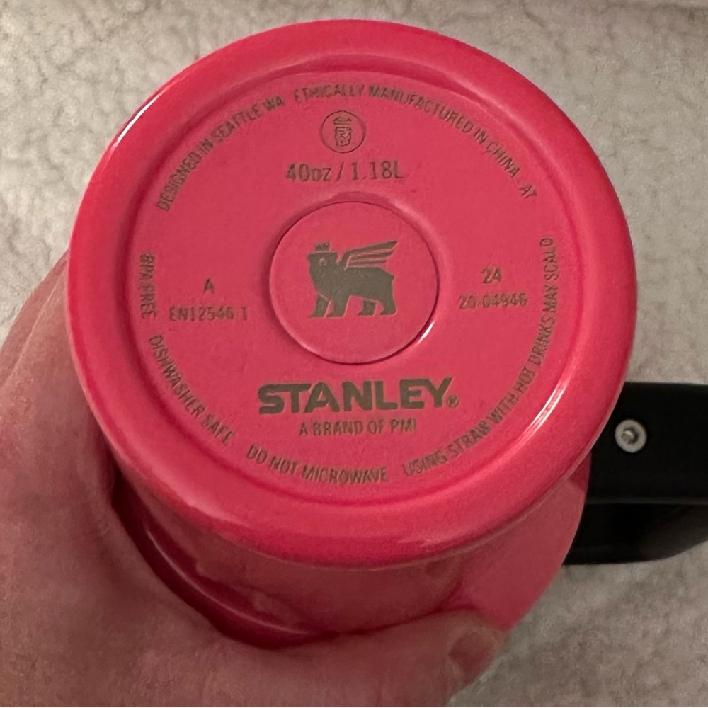 Stanley 40 oz Neon Pink Travel Mug - Picture 4 of 10